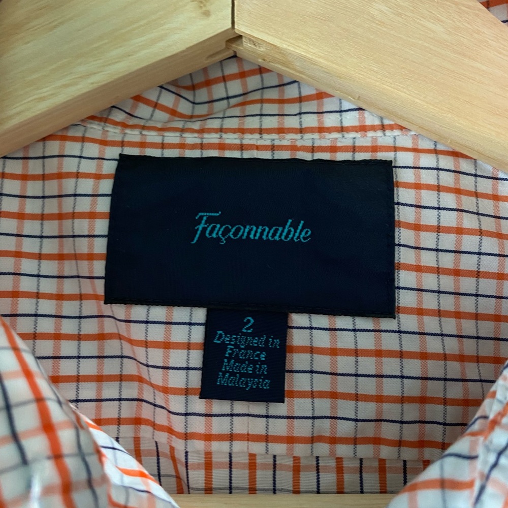 Faonnable Checkered Button Down - image 4